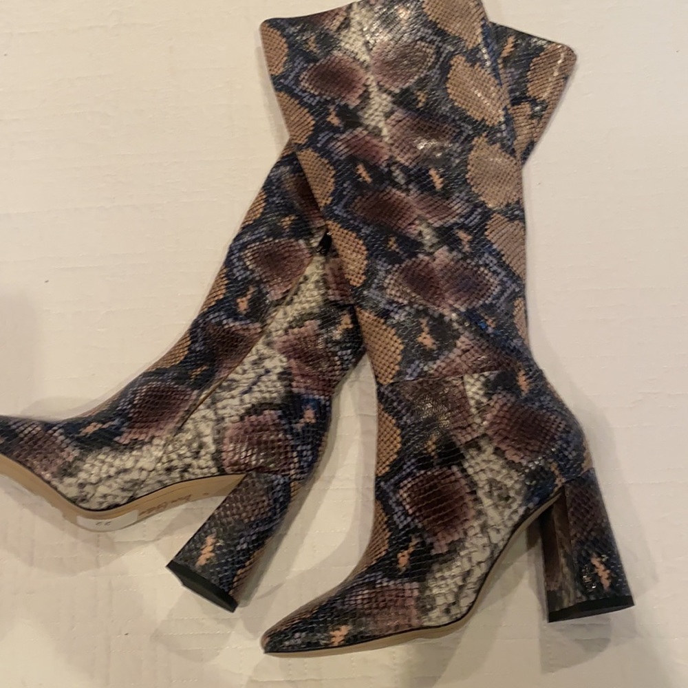 NWT SAM EDELMAN snake print Clarem boots - Picture 12 of 15